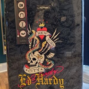 Ed Hardy Checkered Tattoo Tiger Large check in laugage  32"×20"x 14"+2 new
